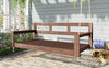 Acacia Wood Porch Swing Bed — Twin Size
