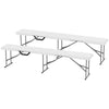 Folding Outdoor Bench, Set of 2