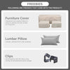 3-Piece Wicker Outdoor Sectional With Ottoman and Storage