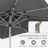Rectangle Patio Umbrella With Crank Lift And Tilt Function