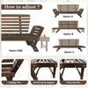 Adjustable Wood Daybed Sofa — Gray