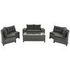 8-Piece Outdoor Wicker Sectional Sofa Set, Gray with Cushions
