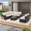 All-Weather Wicker Outdoor Sectional Sofa Set with Cushions