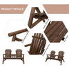 Adirondack Double Chair Bench with Center Table