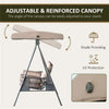 Three-Seat Outdoor Patio Swing with Canopy