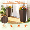 Set Of 2 Rattan Planters With Removable Inner Pots