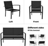 4-Piece Black Patio Set with Table and Lounge Chairs