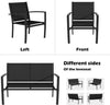 4-Piece Black Patio Furniture Set with Lounge Chairs & Table