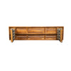 Acacia Wood Bench with Handwoven Rattan Legs