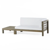 Outdoor Acacia Wood Loveseat and Coffee Table Set