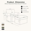Gray 35 Inch Accent Chair With Ottoman And Chaise Lounge