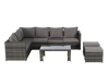 Outdoor Wicker Conversation Set 6-piece set with Cushions for Patio,