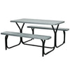 Gray HDPE Picnic Table & Bench Set