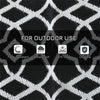 Reversible Outdoor Rug, Clover Pattern, Foldable with Carry Bag
