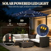 9.7 ft Solar LED Patio Umbrella, Navy Blue (Base Not Included)
