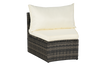 Half-Moon Sectional Set — 7 Piece Beige