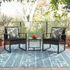 Black All-Weather Wicker Patio Conversation Set, 3-Piece