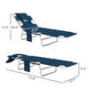 Folding Outdoor Chaise Lounge with Face Cavity