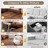 Brown Leather Sleeper Sofa with Storage Chaise