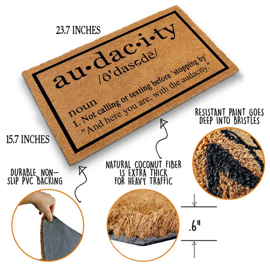 Heavy Duty Natural Coir Welcome Doormat For Front Porch Entryway