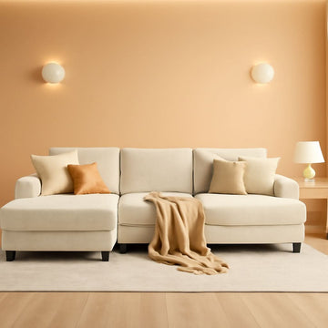 112-Inch U-Shaped Sleeper Sectional with Double Chaise