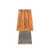 3-Piece Acacia Wood Outdoor Dining Set with Handwoven Rattan Legs