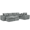 Modern Boucle L-Shaped Sectional Sofa with Two Moveable Ottomans,