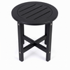 16-Inch HDPE Round Outdoor Side Table for Patio, Porch or Poolside
