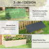 Galvanized Steel Raised Planter Box with Crop Cage