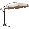 Cantilever Banana Parasol — 2.7m with Cross Base, Light Brown