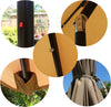 9 Ft Solar LED Patio Umbrella with Tilt and Crank Lift