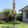 9 Ft Solar LED Patio Umbrella with Tilt and Crank Lift