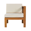5-Piece Outdoor Sectional Sofa Set Solid Acacia Wood Beige with