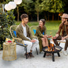 Outdoor Wicker Patio Bistro Set, 3 Piece with Glass-Top Table