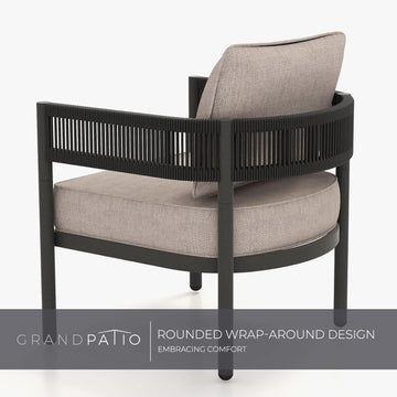 4 Piece Outdoor Wicker Conversation Set With 2 Chairs