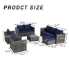 Outdoor Patio Seating Set 6-piece set with Cushions for Patio, Garden