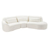 Curved 3-Piece Sectional Sofa with Chaise, Right-Hand Facing