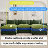 Cloud Modular Sectional Sofa, 120" — Emerald Chenille