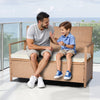 Rattan Storage Bench — 70 Gallon
