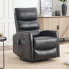 Heated Massage Recliner with Rocker and Swivel, Black
