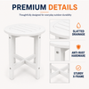 16-Inch HDPE Round Outdoor Side Table for Patio, Porch or Poolside