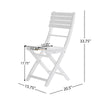 Acacia Wood Folding Outdoor Dining Chair, Set of 2