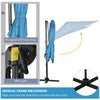 8×8 Offset Cantilever Patio Umbrella with 360° Rotation