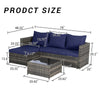 Outdoor Patio Seating Set 2-piece set with Cushions for Patio, Garden