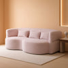 Powder Pink Contemporary Foldable Sleeper Sofa