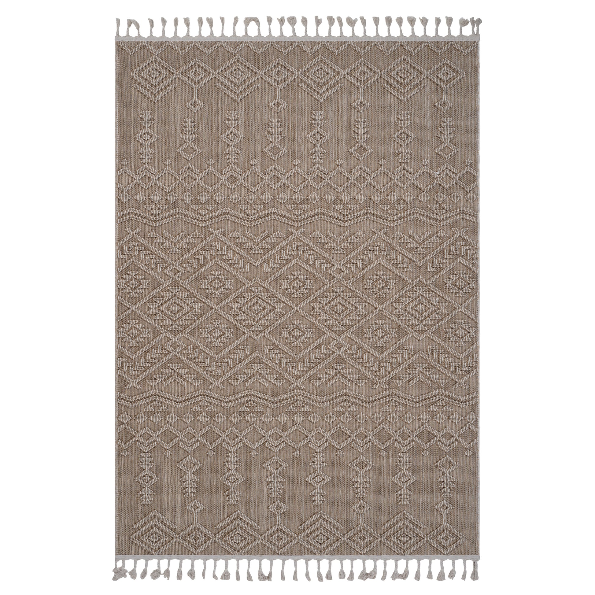 Guros 4X6 Natural  Traditional Indoor  Outdoor Area Rug
