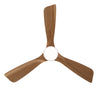 52-Inch Solid Wood 3-Blade Ceiling Fan with Light & Remote