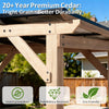 10x12 Cedar Gazebo Gray Weatherproof Sloped Roofing-3