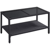 Wicker Coffee Table with Storage Shelf