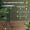 3-Piece Bar-Height Outdoor Bistro Set for 2 with Tan Chairs